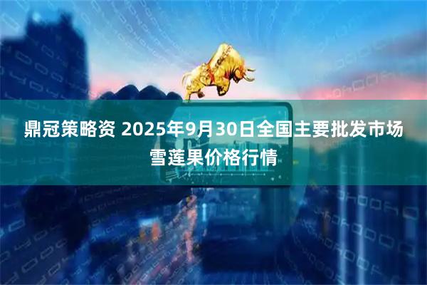 鼎冠策略资 2025年9月30日全国主要批发市场雪莲果价格行情